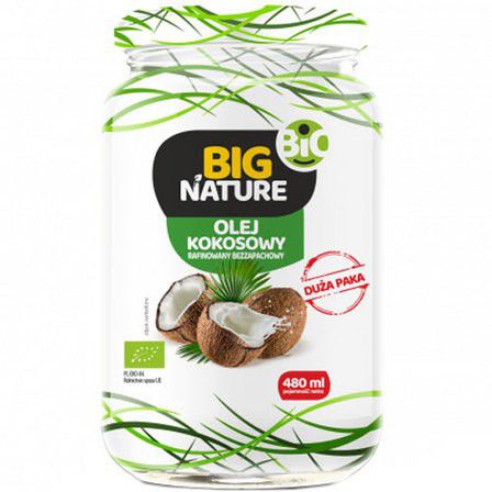 Big Nature Olej kokosowy RAFINOWANY BIO 480 ml
