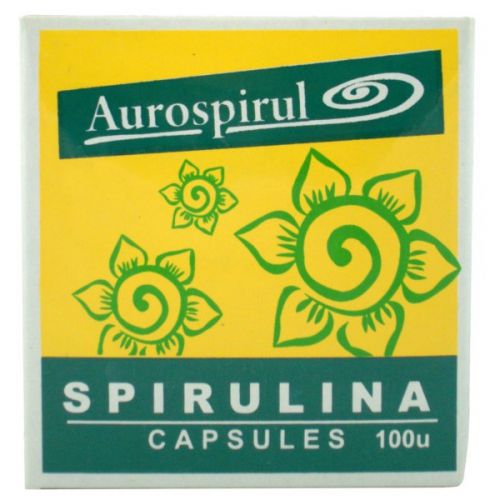 Aurospirul Spirulina 100 Kap. Oczyszcza Odkwasza