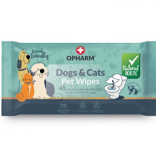 Opharm Dog&Cats PET WIPES 48 szt.