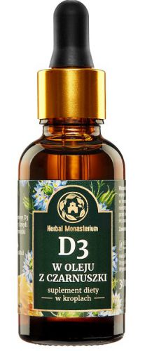 Herbal Monasterium Witamina D3 w oleju z czarnuszk