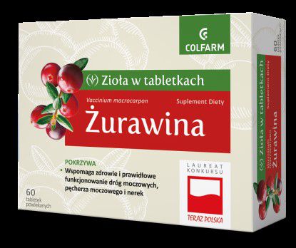 Colfarm Żurawina z pokrzywą  60 tabletkach