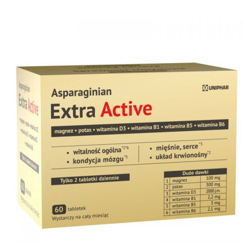 Uniphar Asparaginian Extra Active 60 tabletek