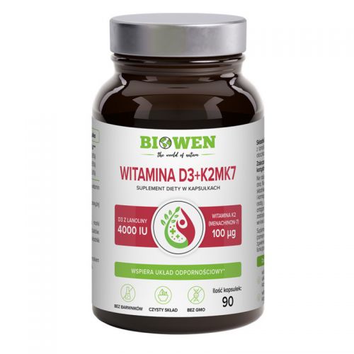 Biowen Witamina D3 4000 + K2 100 MK7 90 k